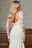 Champagne Square Neck Sheath Satin Mother of the Bride Dress with Slit
