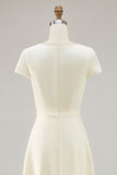 Daffodil A Line Bateau Neck Midi Satin Work Dress