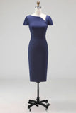 Black Bodycon Midi Work Dress with Sleeves