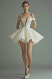 Sparkly Champagne Sequins V Neck A Line Mini Graduation Dress