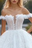White Off the Shoulder A Line Mini Graduation Dress with Lace
