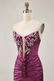 Sparkly Grey Green Strapless Tight Short Cocktail Dress with Beading