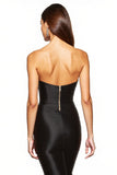 Black Corset Sweetheart Mermaid High-Low Black Tie Dress with Ruffles