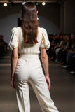 Ivory 2 Pieces Round Neck Maxi Blouses and Pantsuits with Sleeves