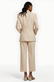 Apricot 2 Piece Notched Lapel Single Breasted Long Sleeves Business Suits