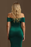 Mermaid Maxi Dark Green Off the Shoulder Holiday Party Dress
