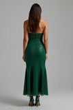 Sparkly Maxi Dark Green Sheath Sweetheart Holiday Party Dress
