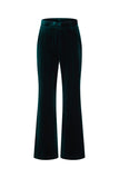 2 Piece Dark Green Velvet Double Breasted Women Trouser Suits