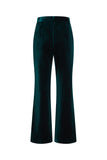 2 Piece Dark Green Velvet Double Breasted Women Trouser Suits