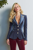 Blue Red Peak Lapel 2 Piece Fitted Single Breasted Prom Suits