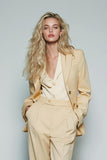 Yellow 2 Piece Single Breasted Business Suits with Pockets