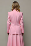 Pink 2 Piece Peak Lapel Women Prom Suits