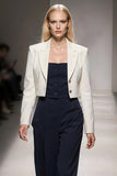 Ivory Navy Notched Lapel 3 Piece Business Suits