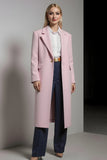 Pink Notched Lapel One Button Women Blazer
