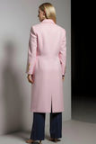 Pink Notched Lapel One Button Women Blazer
