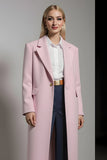 Pink Notched Lapel One Button Women Blazer