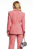 Red 2 Piece Long Sleeves One Button Business Suits
