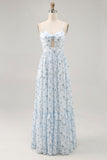 Pink Floral Chiffon Ruched Keyhole Maxi Wedding Guest Dress