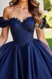 Black Tulle A Line Corset Short Prom Dress