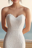 Lace Sweetheart Ivory Maxi Rehearsal Dinner Dress