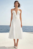 Satin Floral Ivory Strapless Maxi Rehearsal Dinner Dress