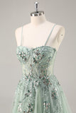 Maxi Sparkly Navy Corset Sweetheart Prom Dress with Appliques