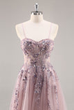 Maxi Sparkly Navy Corset Sweetheart Prom Dress with Appliques