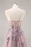 Maxi Sparkly Navy Corset Sweetheart Prom Dress with Appliques