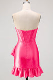 Sparkly Yellow Sweetheart Corset Short Cocktail Dress with Beading