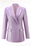 Wisteria Satin 2 Piece Peak Lapel Women Prom Suits