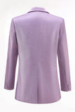 Wisteria Satin 2 Piece Peak Lapel Women Prom Suits