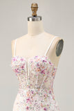 Sparkly Black Pink Short Sequin Cocktail Dress with Appliques