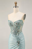 Sparkly Corset Lilac Tight Short Cocktail Dress with Beading