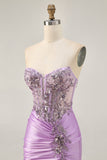 Sparkly Grey Green Tight Corset Short Cocktail Dress with Beading