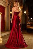 Red Sparkly Sweetheart Mermaid Long Prom Dress with Sequins