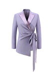 Lilac Peak Lapel 2 Piece Women Prom Suits with Sash