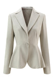 Grey Green 2 Piece Notched Lapel Women Prom Suits
