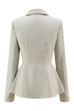 Grey Green 2 Piece Notched Lapel Women Prom Suits