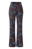 Blue Red 2 Piece Peak Lapel Floral Women Prom Suits