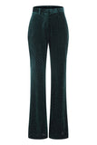 Sparkly 2 Piece Dark Green Peak Lapel Women Prom Suits