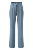 Grey Blue 2 Piece Notched Lapel Cut Out Women Prom Suits