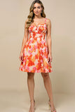 Short Sunset A Line Chiffon Summer Wedding Guest Dress with Pleats