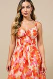 Short Sunset A Line Chiffon Summer Wedding Guest Dress with Pleats