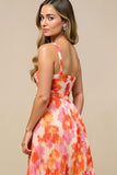 Short Sunset A Line Chiffon Summer Wedding Guest Dress with Pleats