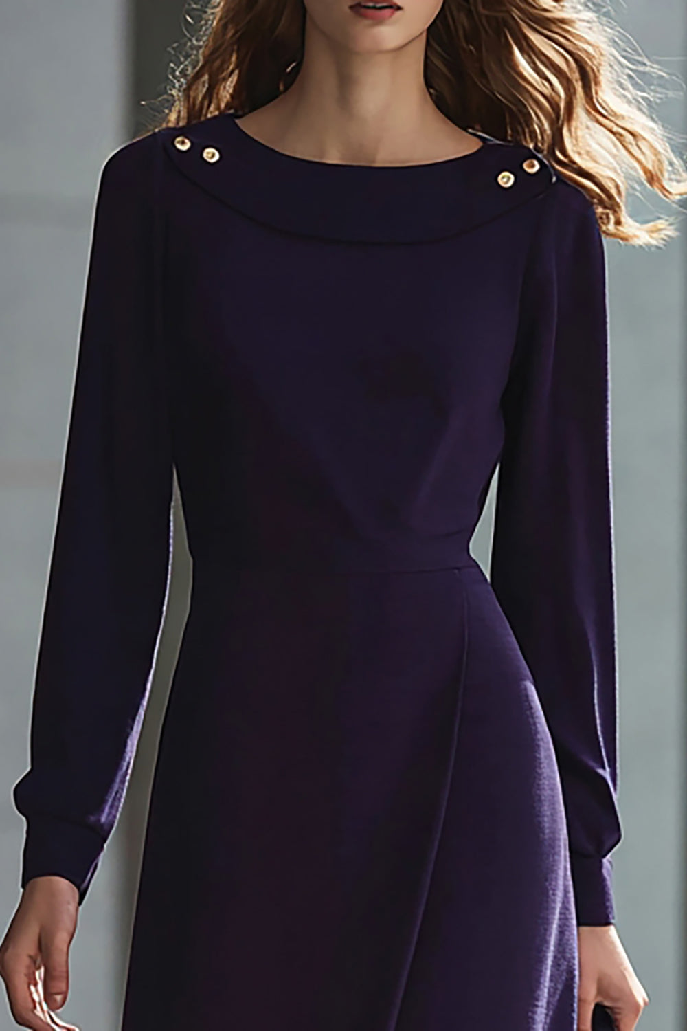 dark purple business dress Plum Dress - Purple Business Casual Dress