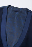 Sparkly 3 Piece Black High End Prom Men's Suits with Rhinestones