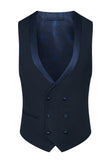 Sparkly 3 Piece Black High End Prom Men's Suits with Rhinestones