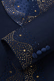 Sparkly 3 Piece Black High End Prom Men's Suits with Rhinestones