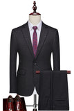 Sparkly Coffee 2 Piece Plaid Notched Lapel Prom Men's Suits