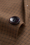 Sparkly Coffee 2 Piece Plaid Notched Lapel Prom Men's Suits